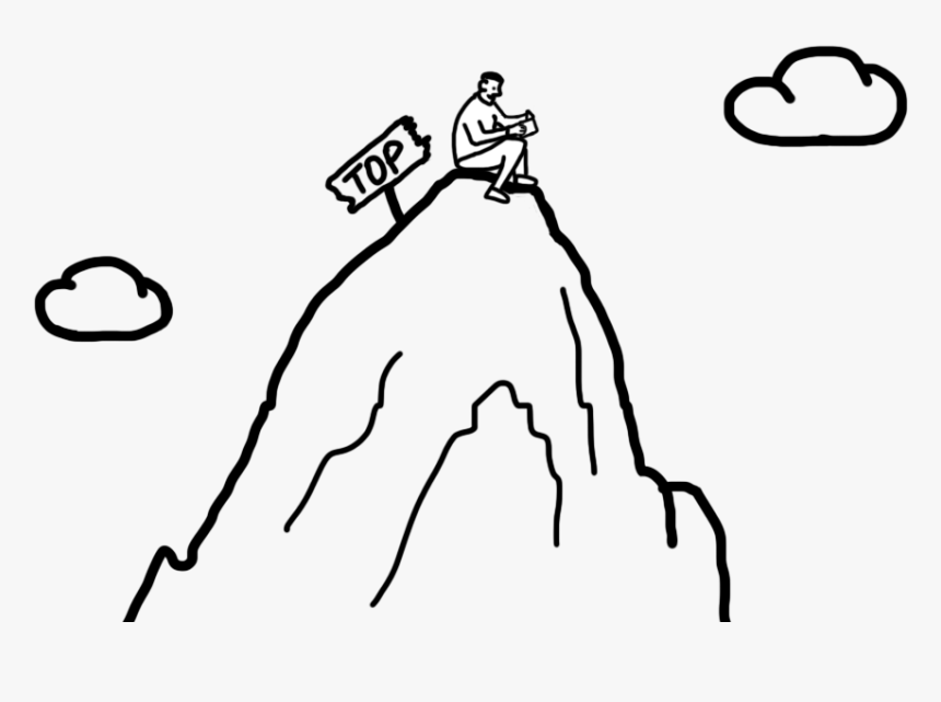 Holiday Blog Mountain Man - Man On Mountain Cartoon, HD Png Download, Free Download
