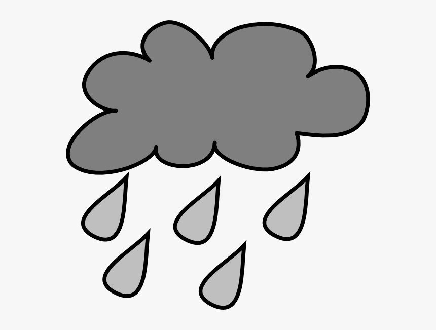 Rain Cloud Svg Clip Arts - Weather Symbols Clip Art Black And White, HD Png Download, Free Download