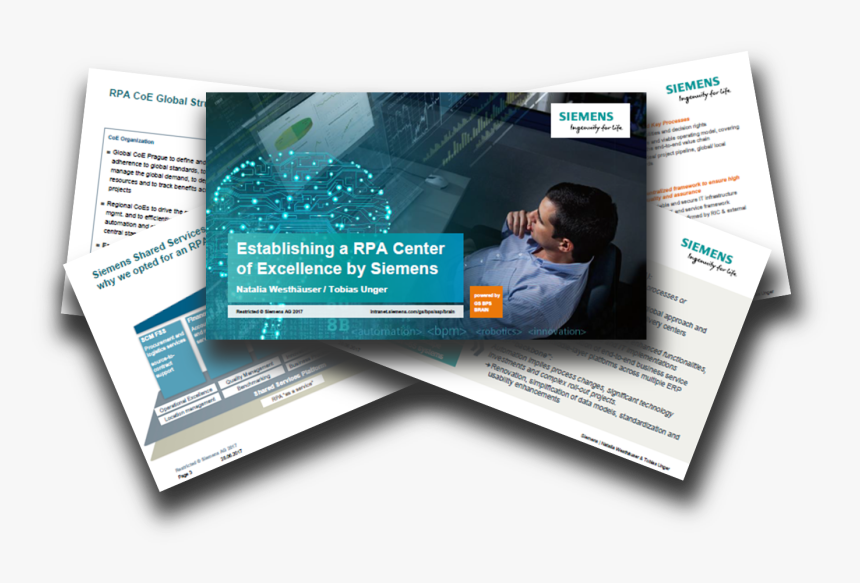 Establishing A Rpa Coe By Siemens - Flyer, HD Png Download, Free Download