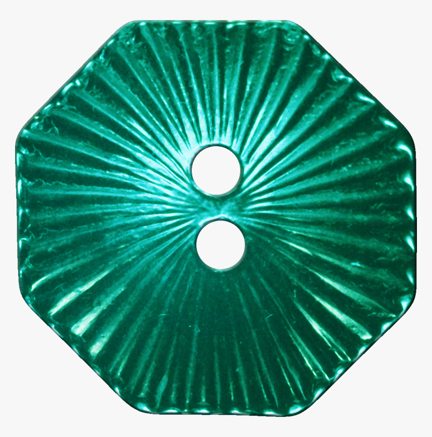 Octagonal Button With Radiating Lines, Blue-green, HD Png Download, Free Download