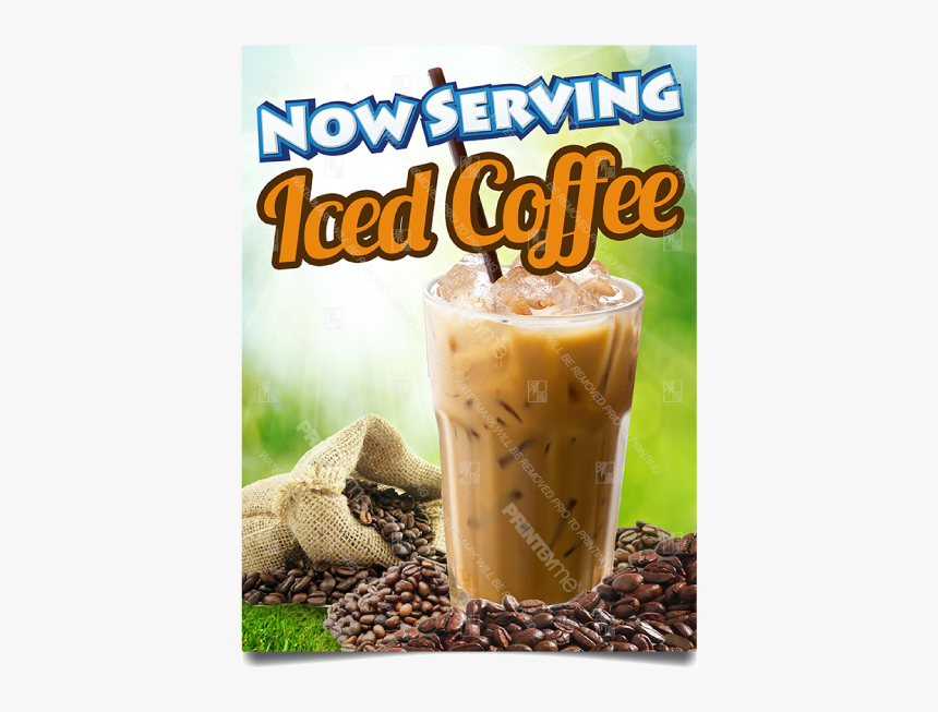 Bv-038 Now Serving Iced Coffee Poster - Now Serving Iced Coffee, HD Png Download, Free Download