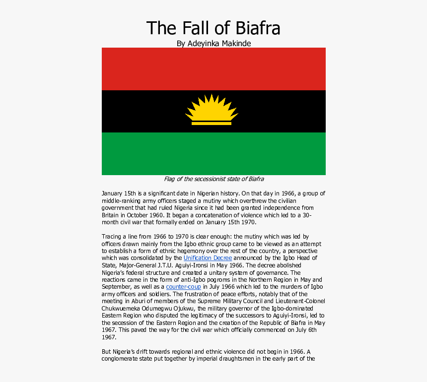 Transparent Nigerian Flag Png - Biafra Flag, Png Download, Free Download