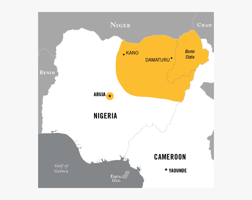 Map Of Boko Haram Operational Area - Boko Haram Location, HD Png Download, Free Download