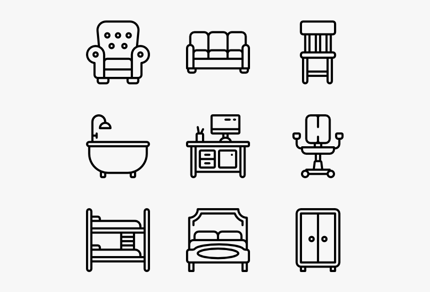 Chair Icon Packs - E Commerce Vector Png, Transparent Png, Free Download