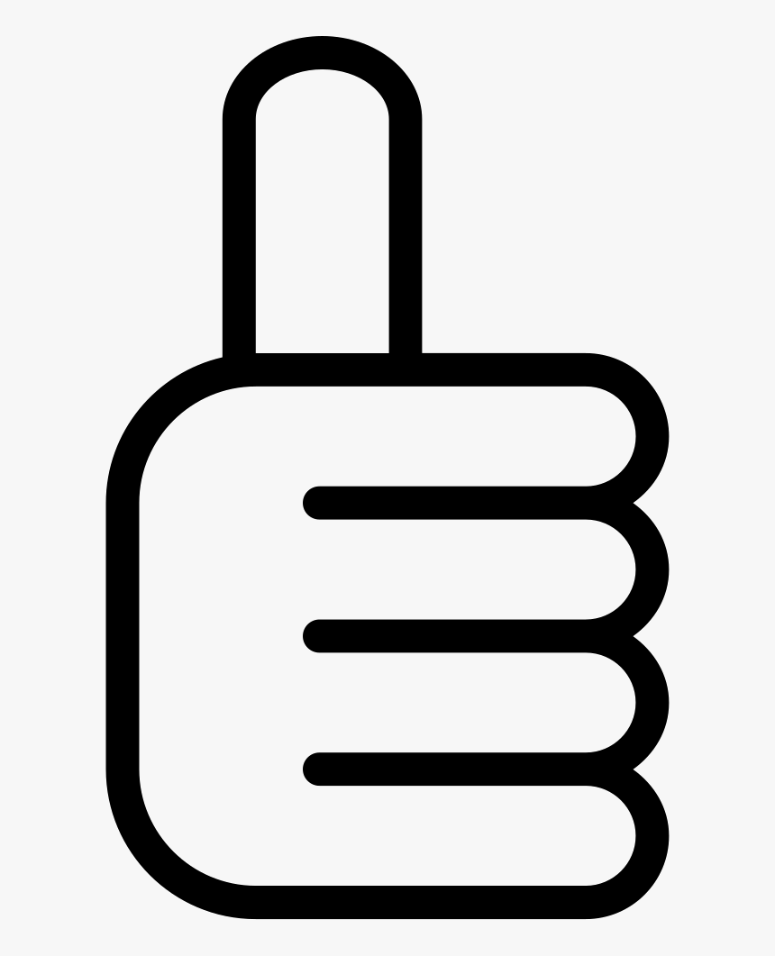 Thumb Up Hand Outline Interface Symbol, HD Png Download, Free Download