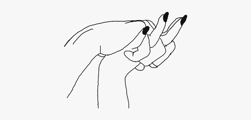 #doodle #outline #hands #tumblr #aesthetic #aesthetictumblr - Sketch, HD Png Download, Free Download