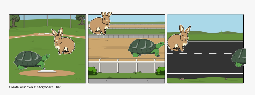 Storyboard Rabbit And Tortoise Race, HD Png Download, Free Download