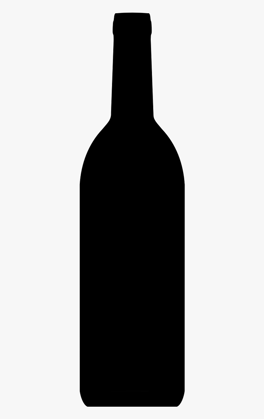 Bottle Silhouette Png - Beer Bottle Cartoon Black And White, Transparent Png, Free Download