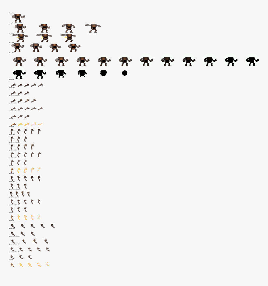 8 Bit Explosion Png - Regular Show Sprite Sheet, Transparent Png, Free Download