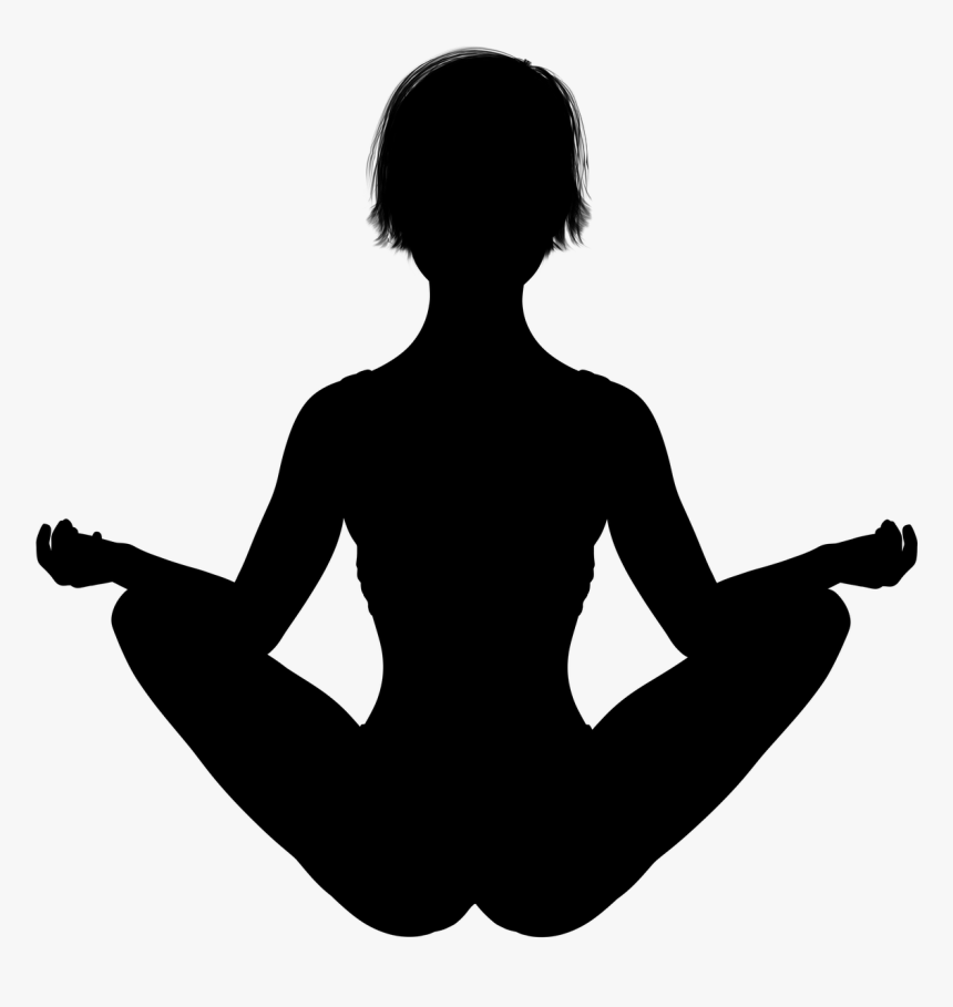 Silhouette Woman Girl Free Photo - Meditation Clipart, HD Png Download, Free Download