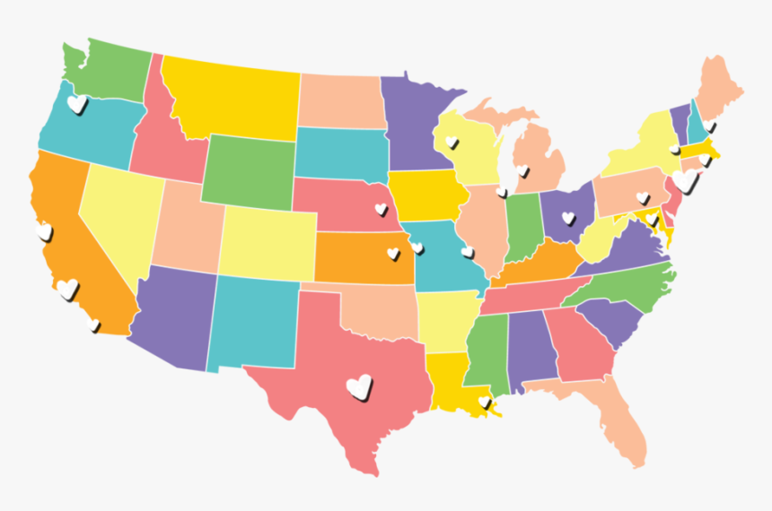 Us States Map Png, Transparent Png, Free Download