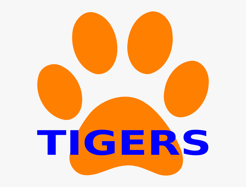 Tigers Drawing Paw Transparent Png Clipart Free Download - Orange Tiger Paw Prints, Png Download, Free Download