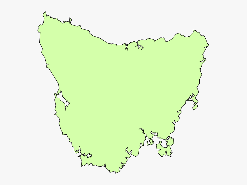 Blank Map Of Tassie Svg Clip Arts - Map Of Tasmania, HD Png Download, Free Download