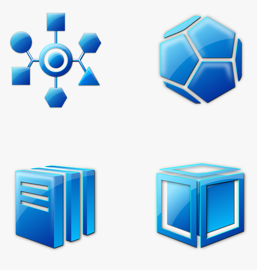 Dodecahedron, Geometry, Shapes, Pentagon, Aqua, Blue - Formas De Pentagono, HD Png Download, Free Download