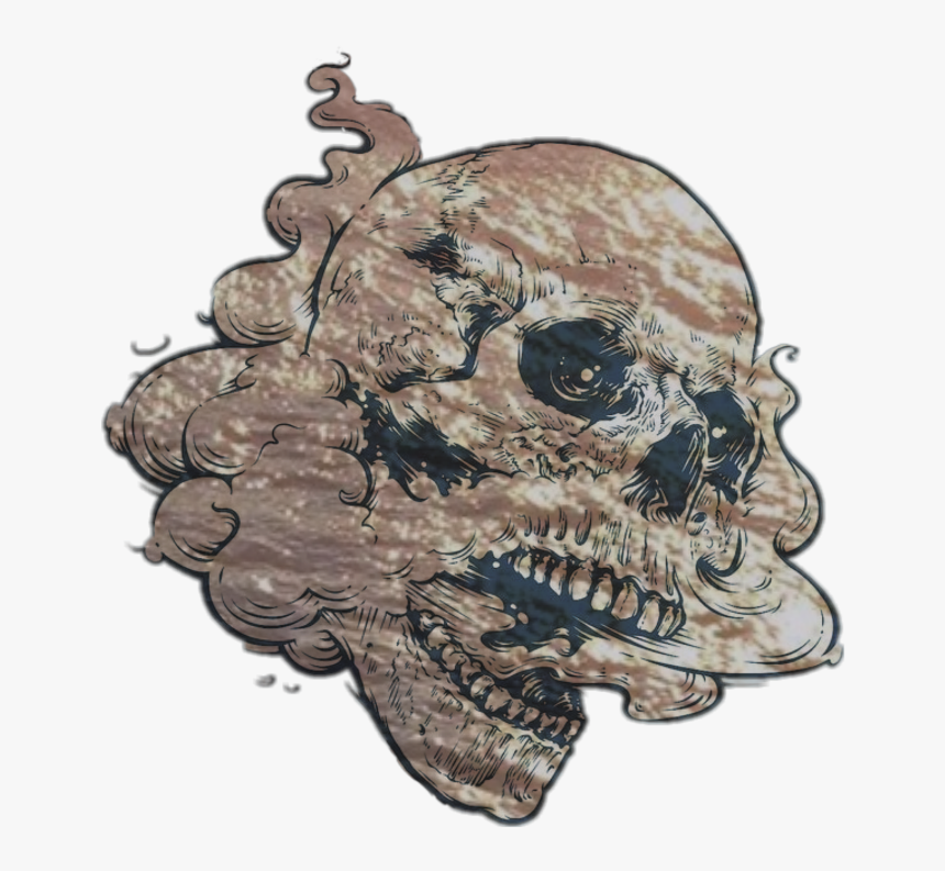#skull #dead #head #smoke #effect - Skull With Smoke, HD Png Download, Free Download