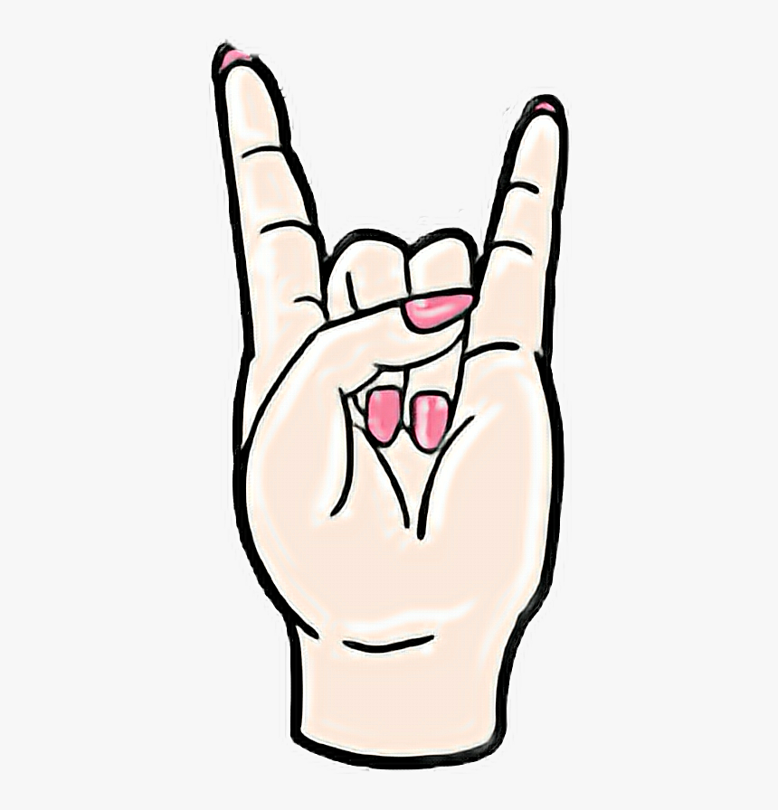 #girl #power #girlpower #rock #cool #emoji #stickers - Dibujo Modo Diablo, HD Png Download, Free Download