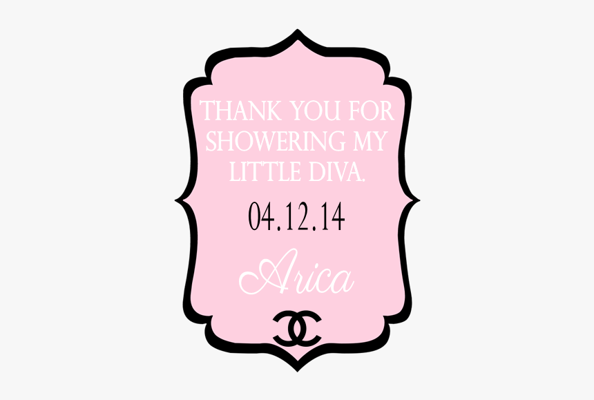 Pink And Black Chanel Baby Shower Invitations Png, Transparent Png, Free Download