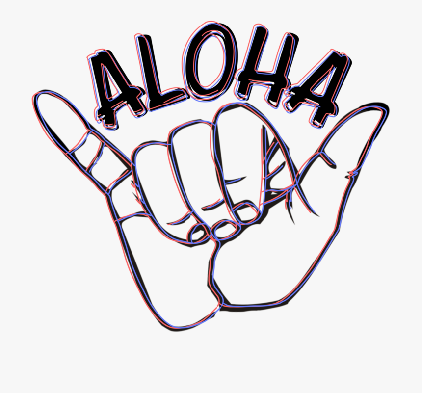 Aloha By Herbluebox - Pink Hang Loose Sticker, HD Png Download, Free Download