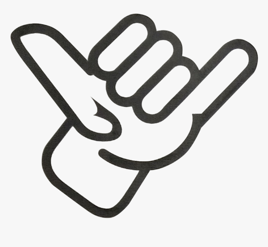 Shaka Hand Transfer Decal - Shaka Png Hand, Transparent Png, Free Download