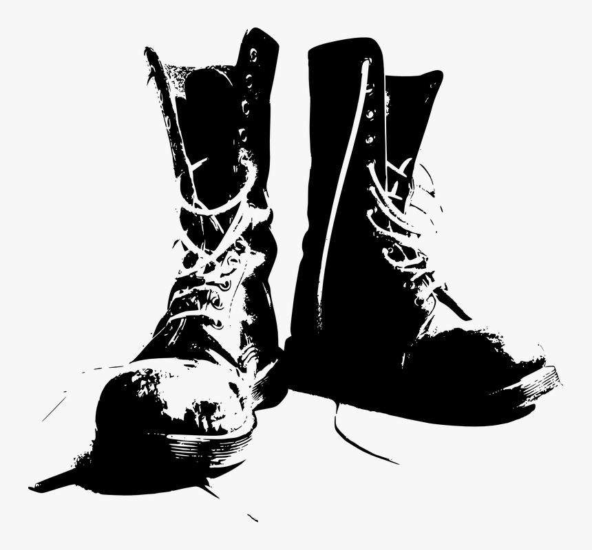 Boots, Clothing, Shoes, Walking, Military Boots, Worn - Combat Boots Clipar...