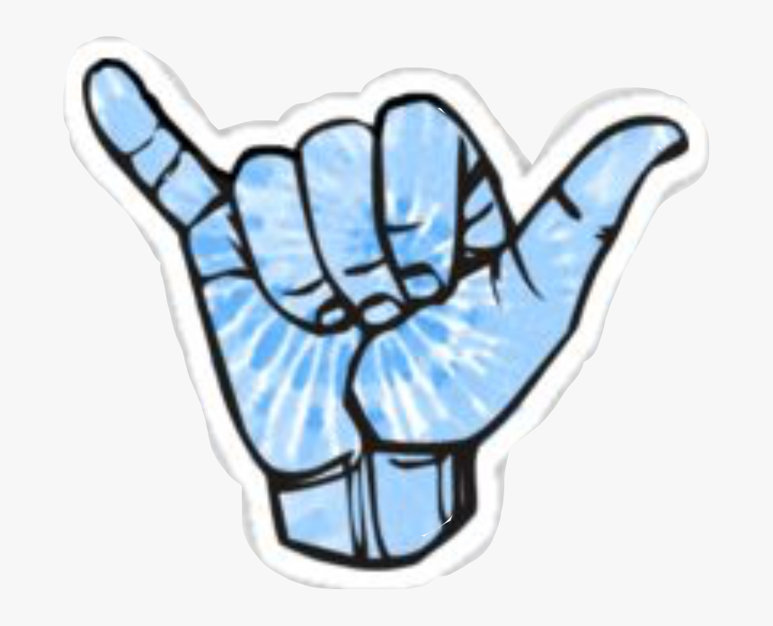 #hangloose #blueaesthetic #freetoedit - Blue Shaka Sticker, HD Png Download, Free Download