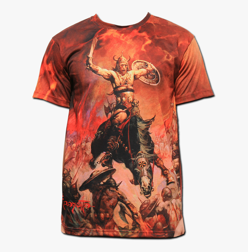 Frazetta Girls, Llc T-shirt M Conan "conqueror - Beatin The Odds Molly Hatchet Album, HD Png Download, Free Download