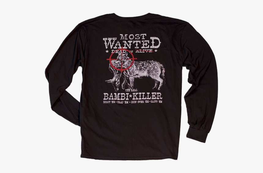 Most Wanted Bambi Killer Long Sleeve Tee - Long-sleeved T-shirt, HD Png Download, Free Download