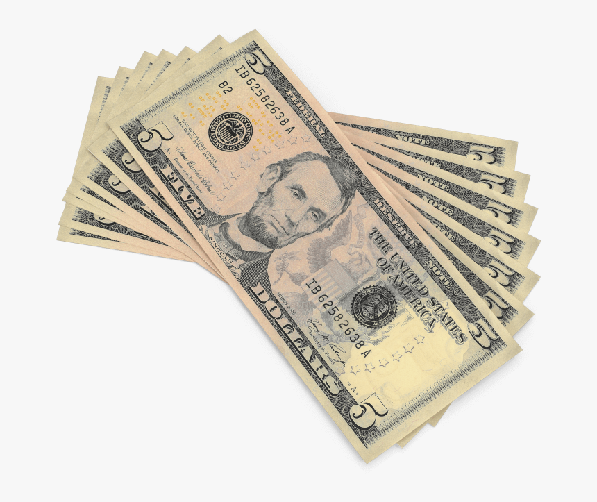 Transparent Fifty Dollar Bill Clipart - 5 Dollar Bill, HD Png Download, Free Download