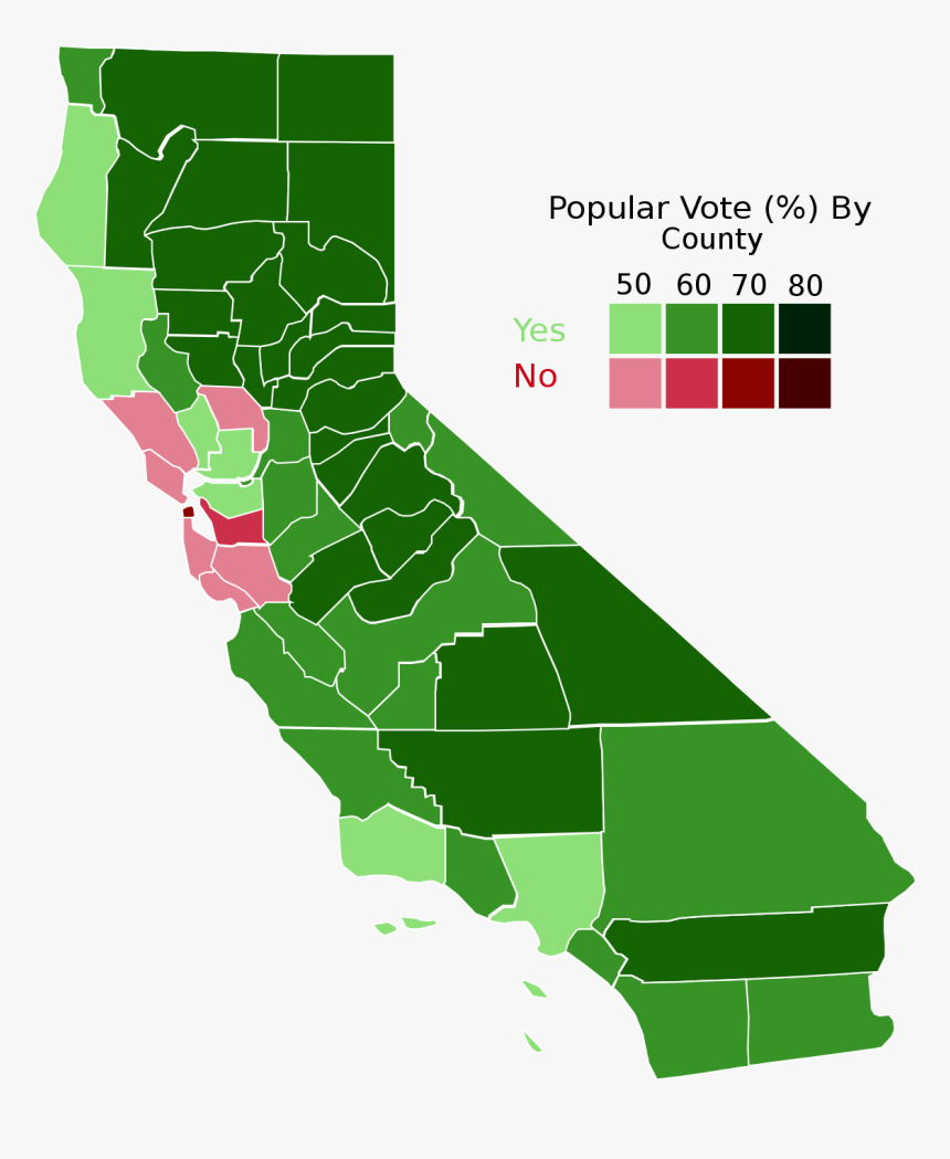2008 California Election Map, HD Png Download, Free Download