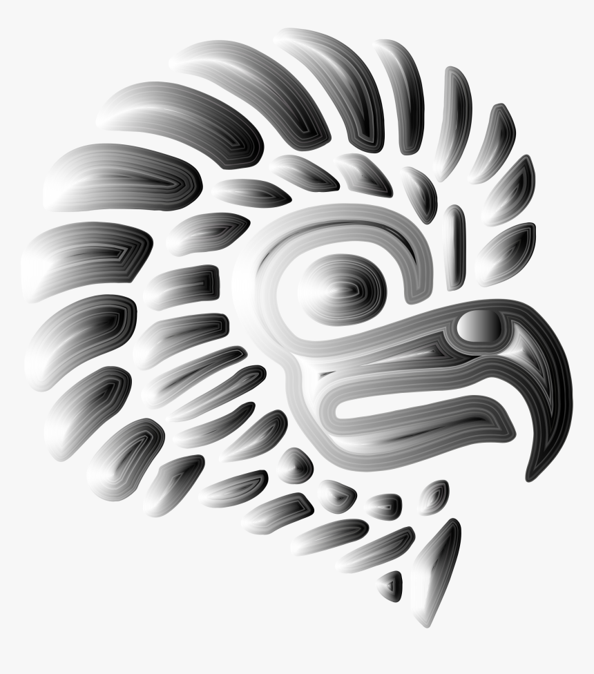 Prismatic Stylized Mexican Eagle Silhouette 4 Clip - Vector Mexican Eagle, HD Png Download, Free Download