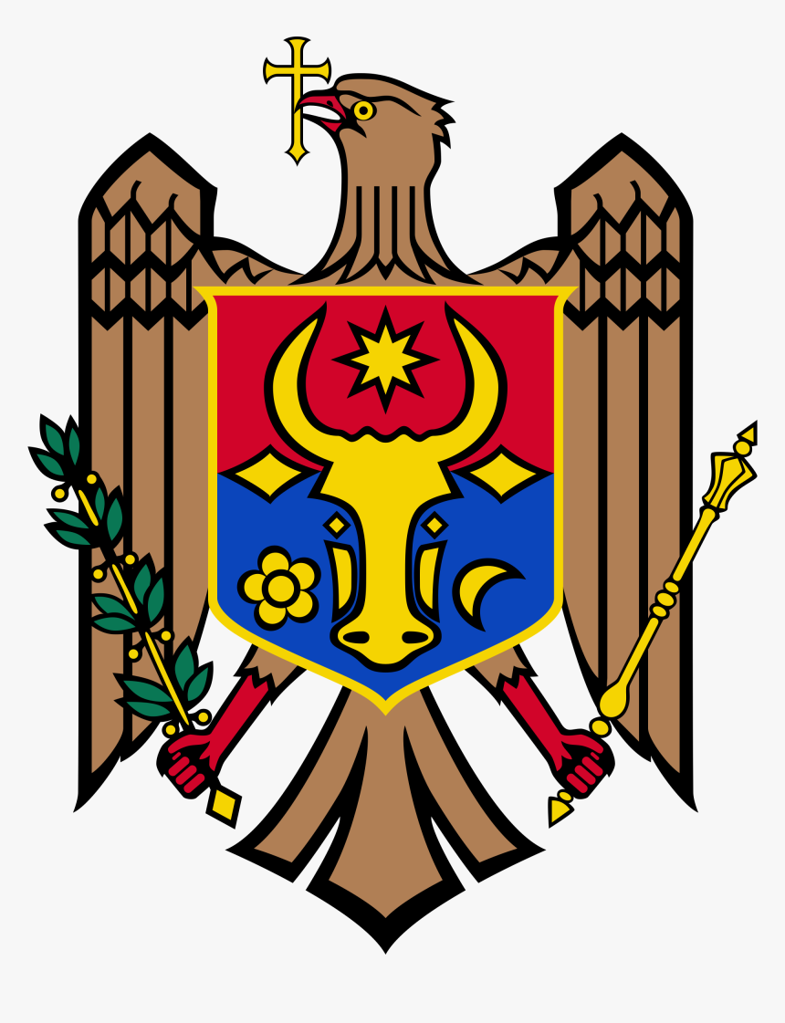 Of Arms Moldova Wikipedia - Moldova Flag, HD Png Download, Free Download