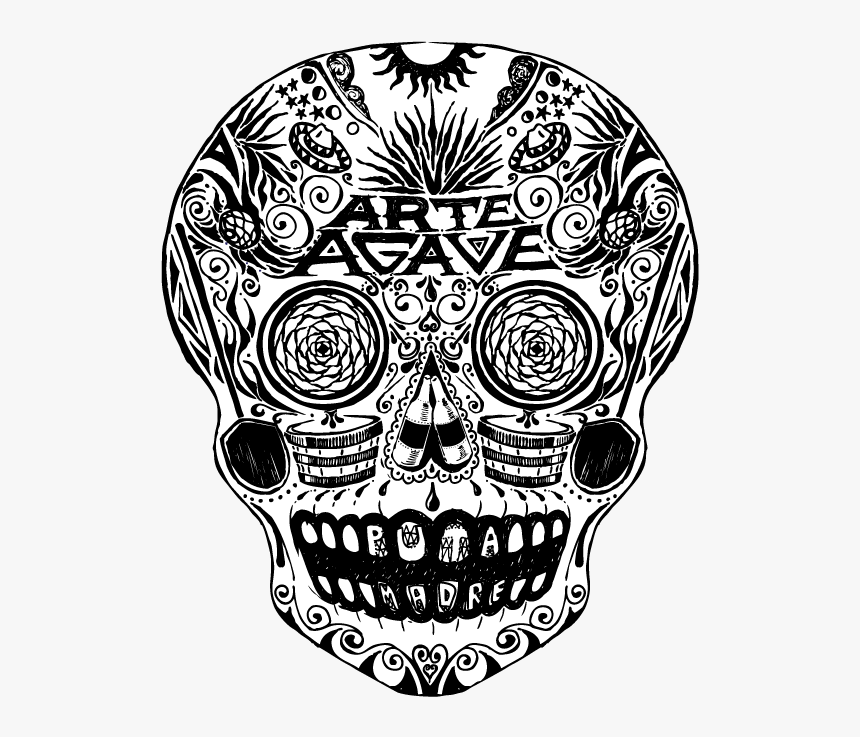 Mexican Folk Art Skull, HD Png Download, Free Download