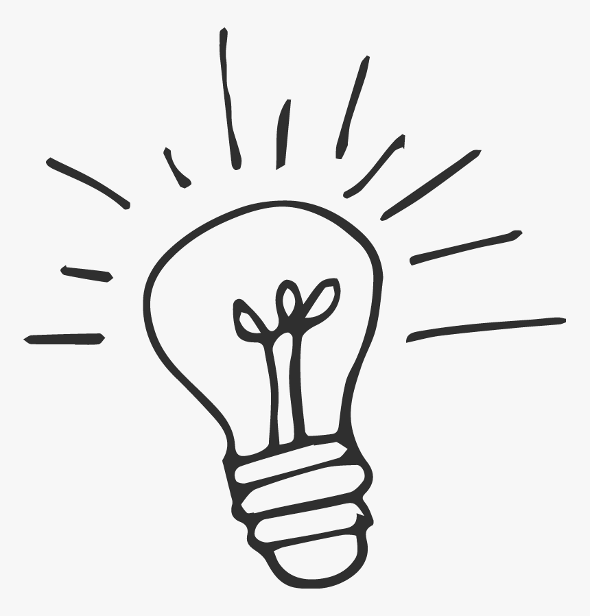 Drawn Light Bulb Transparent - Drawn Light Bulb Png, Png Download, Free Download