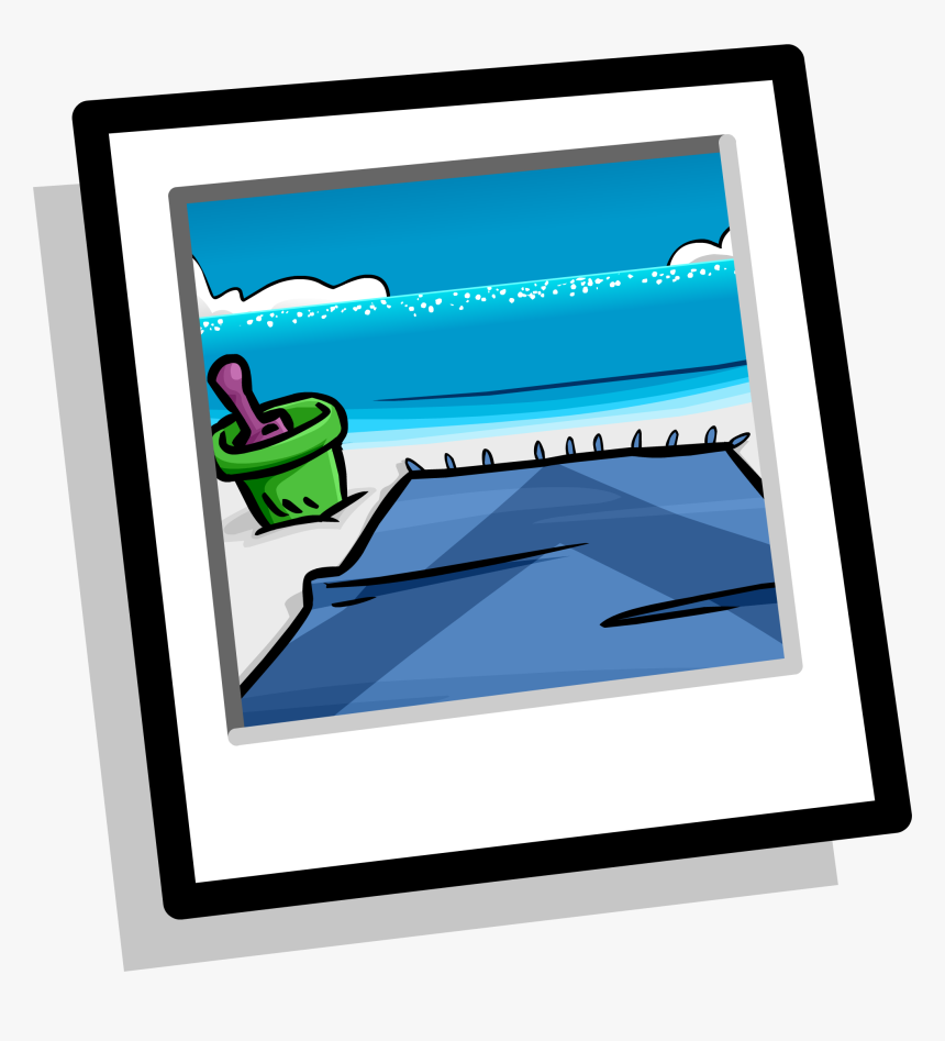 A Day At The Beach Png - Club Penguin Background Icon, Transparent Png, Free Download