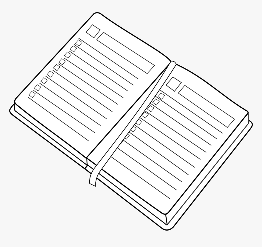 Planner Clipart Black And White, HD Png Download, Free Download