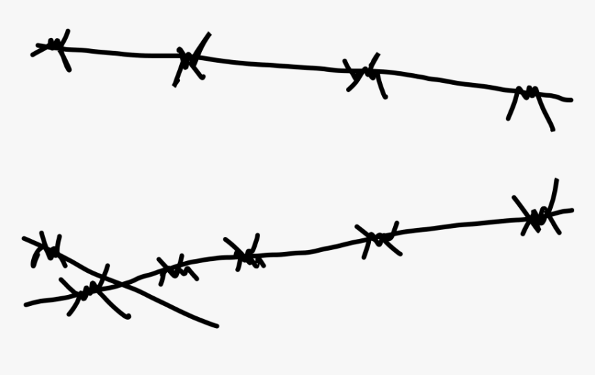 Transparent Barbwire Border Clipart - Easy Barb Wire Drawings, HD Png Download, Free Download