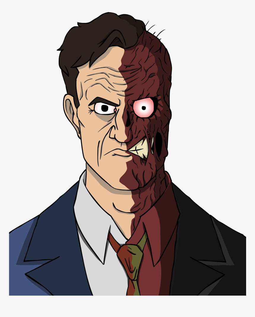 Two-face - Cartoon, HD Png Download, Free Download