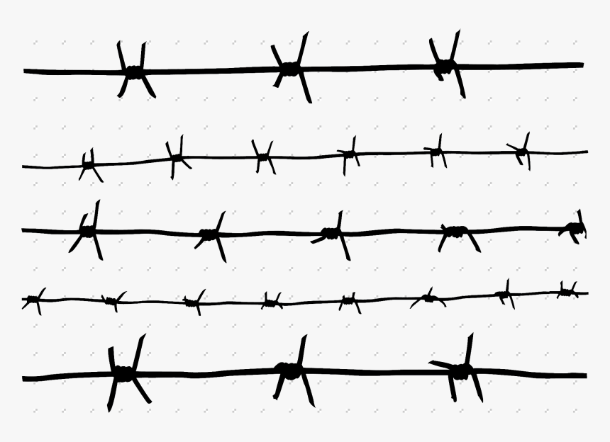 Barbed Wire Fence Png Clipart , Png Download - Easy To Draw Barbed Wire, Transparent Png, Free Download