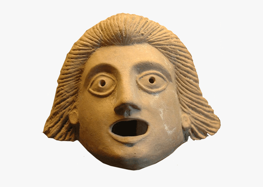 This Ancient Theater Mask Symbolizes How Poorly Most - Hypokrites Mask, HD Png Download, Free Download
