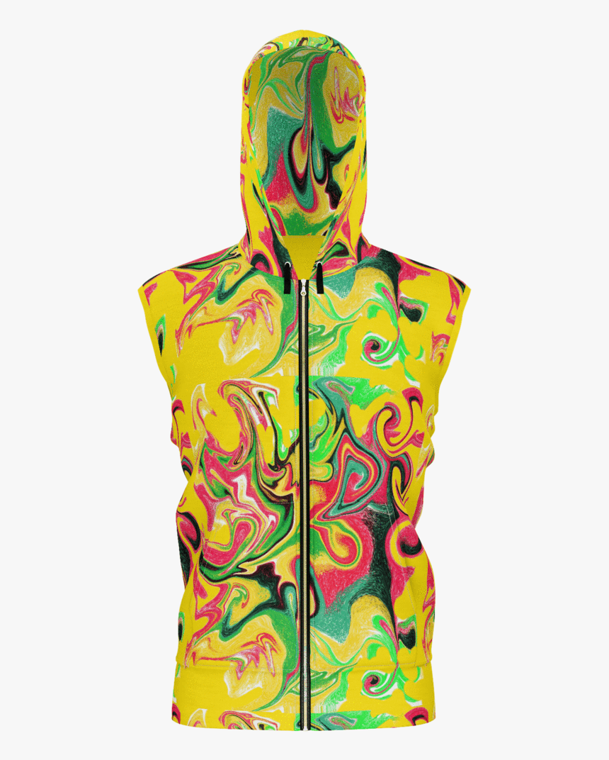 Yellow Hoodie African Colors Swirl Jacket - Hoodie, HD Png Download, Free Download