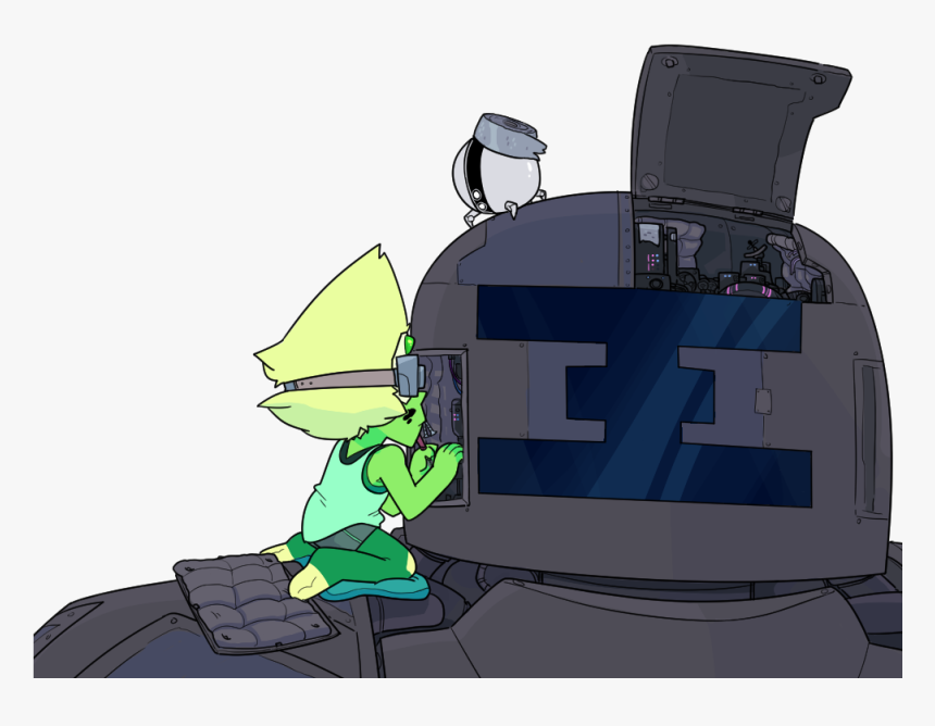 Cartoon Technology Fictional Character Product - Steven Universe Peridot Robot, HD Png Download, Free Download