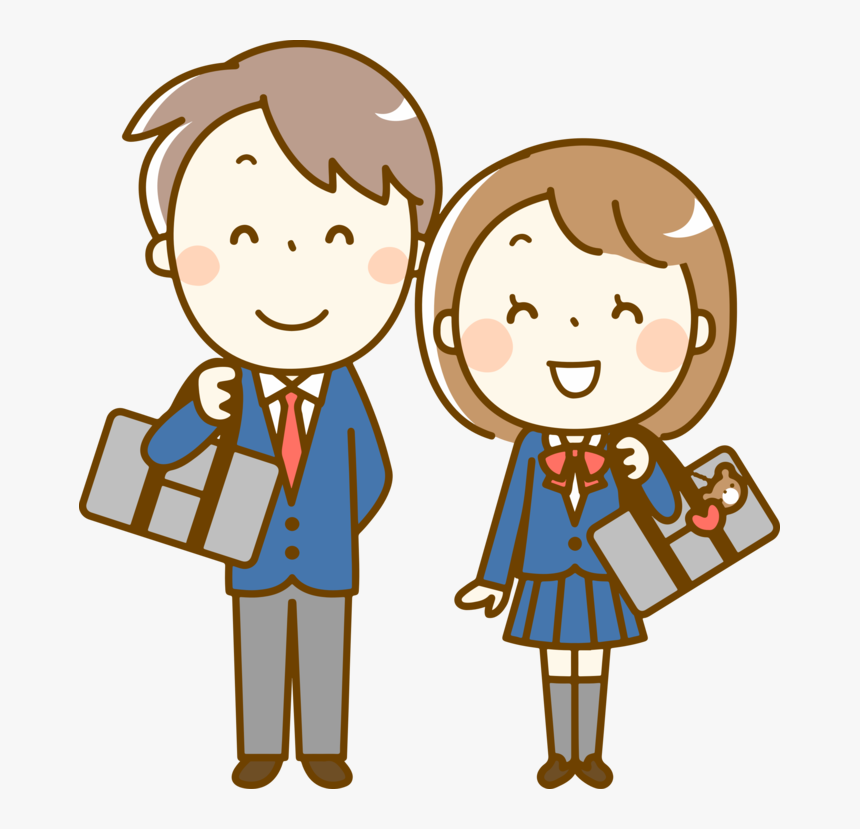 Family With Kids - Student In Uniform Clipart, HD Png Download, Free Download