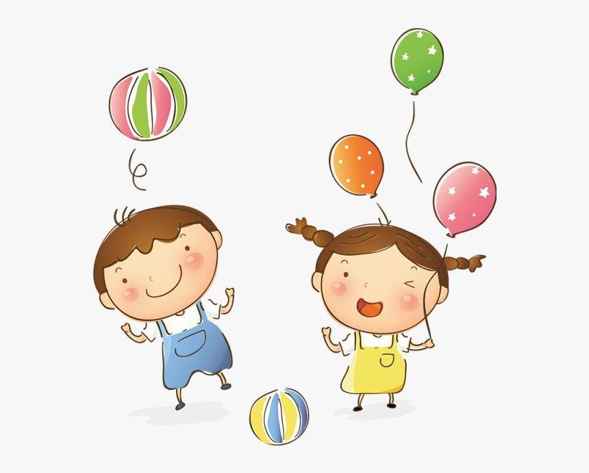 Balloon Vector Kids - بالونات اطفال كرتون, HD Png Download, Free Download
