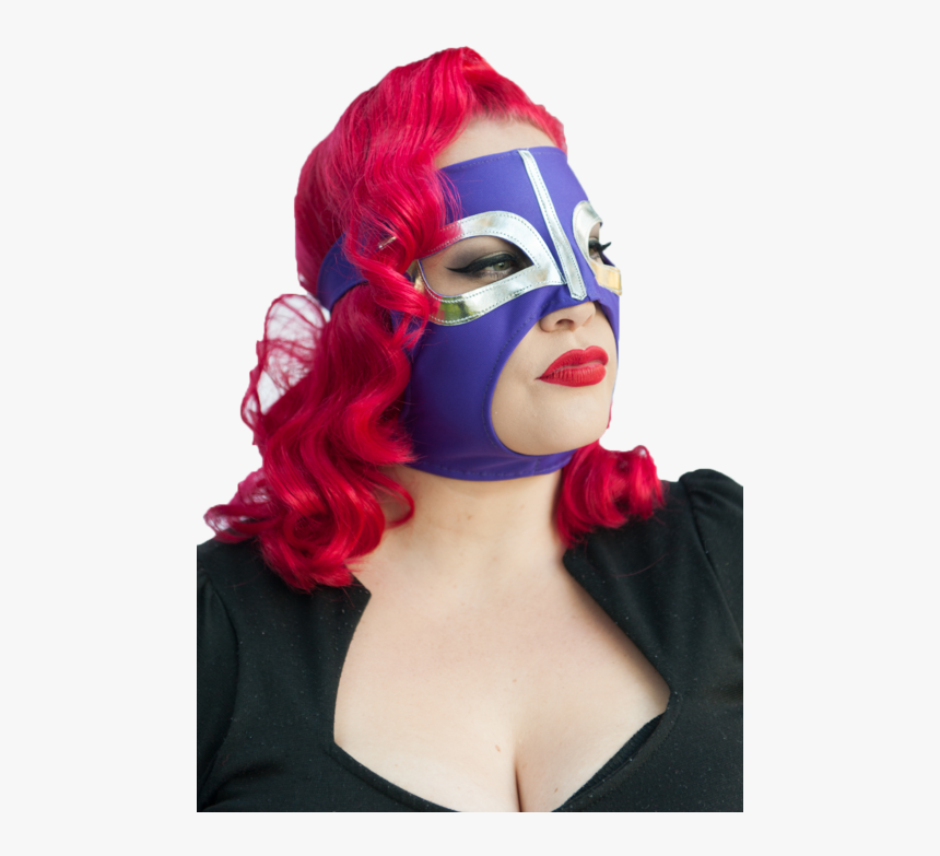 Penelope Purple Lucha Libre Mask - Lucha Libre Mask And Wig, HD Png Download, Free Download