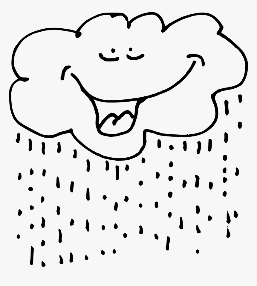 Black And White Clipart Rain Clouds, HD Png Download, Free Download