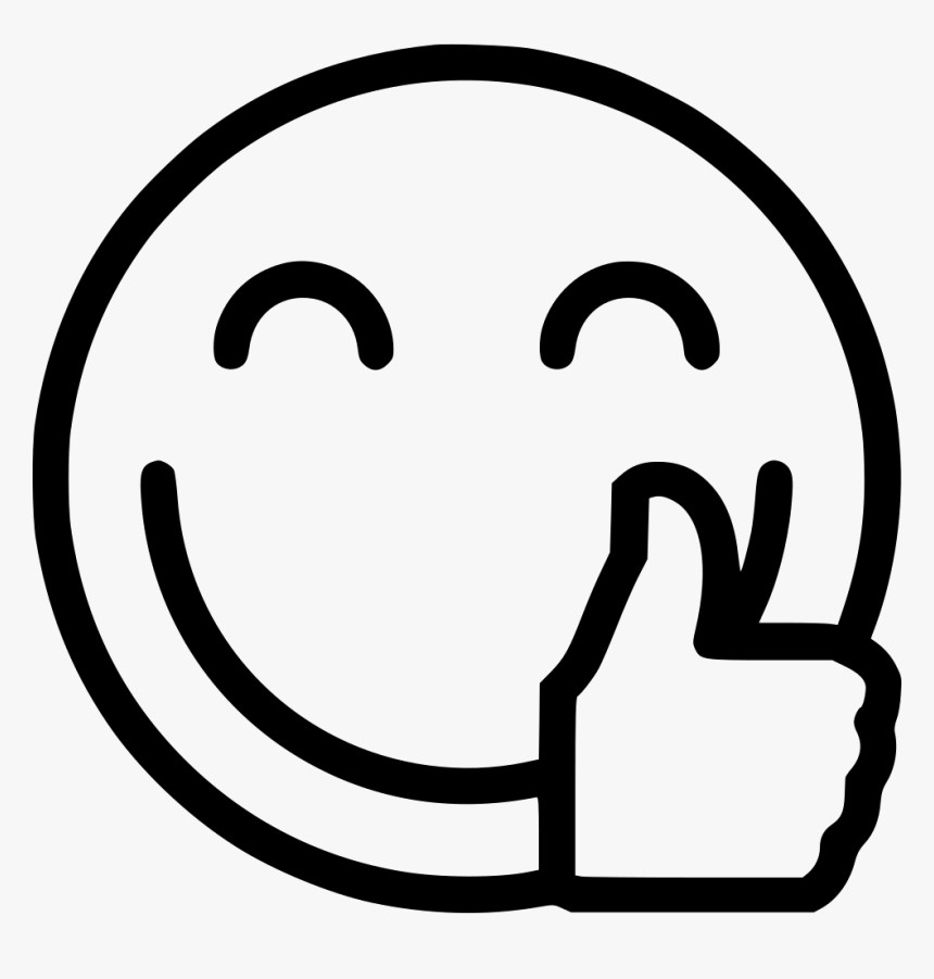 Smiley Face Thumbs Up Clipart Black And White, HD Png Download, Free Download