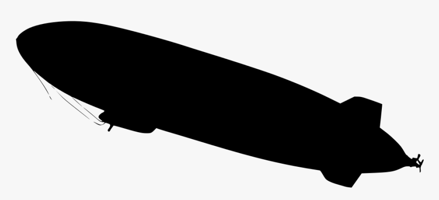 Blimp Silhouette Png, Transparent Png, Free Download