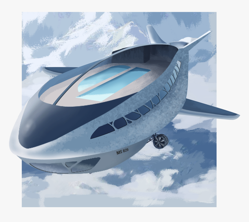 Transparent Futuristic Png - Futuristic Airship, Png Download, Free Download