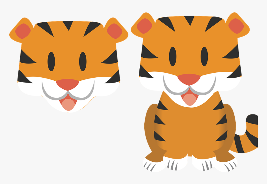 Baby Tiger Clipart - Baby Tiger Vector, HD Png Download, Free Download