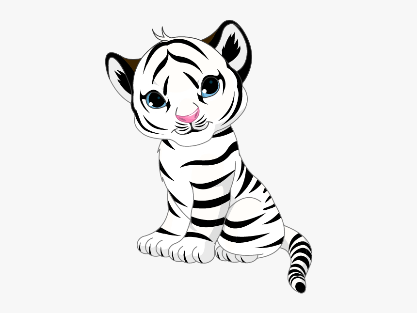 Jaguar Clipart Tiger - Baby Tiger Drawing, HD Png Download, Free Download